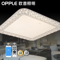 欧普照明 LED客厅吸顶灯 现代简约调光调色长方形送遥控器 月疏影