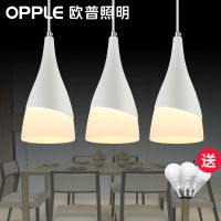欧普照明 led吊灯餐厅灯 三头吊灯 美人吟 送3个灯泡 