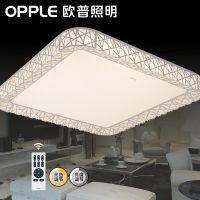 欧普照明 LED客厅吸顶灯 现代简约调光调色长方形送遥控器 月疏影