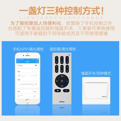 欧普官方商城 led长方形客厅灯 吸顶灯具灯饰调光大气现代简约 致晓
