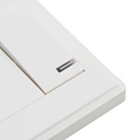 欧普照明 一开双控开关插座面板 86型白色双控双极开关面板