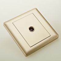 欧普照明 电视插座面板 86型金色有线电视TV插孔接口