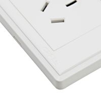 欧普照明86型16A空调电源一开单控 家用灯墙壁带开关三孔插座面板
