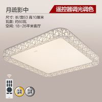 欧普照明 LED客厅吸顶灯 现代简约调光调色长方形送遥控器 月疏影