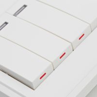 欧普照明 四开单控开关插座面板 86型白色4开单联墙壁开关